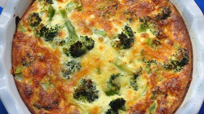 Photo of prepared vegetable quiche